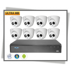 HDCVI X-Security Full Hd 2 Mpx Videoovervågning Dome Kamera Sæt 8